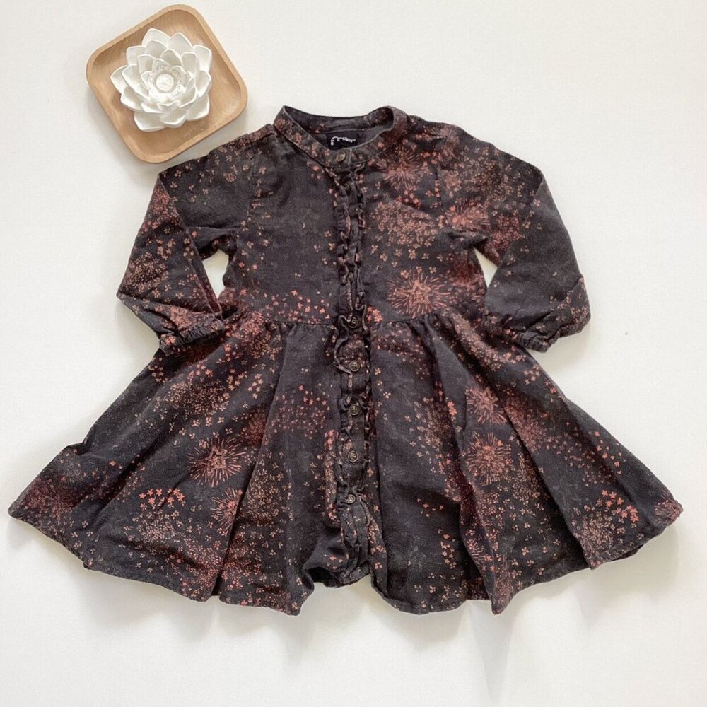 Art Class Floral Button Front Dress
